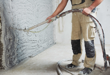 Plastering,The,Interior,Wall,With,An,Automatic,Spraying,Plaster,Pump