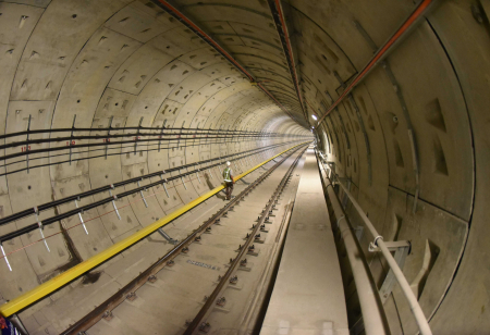 Mrt,Tunnel,Construction,By,Boring,Machine,And,System,Underconstruction,In